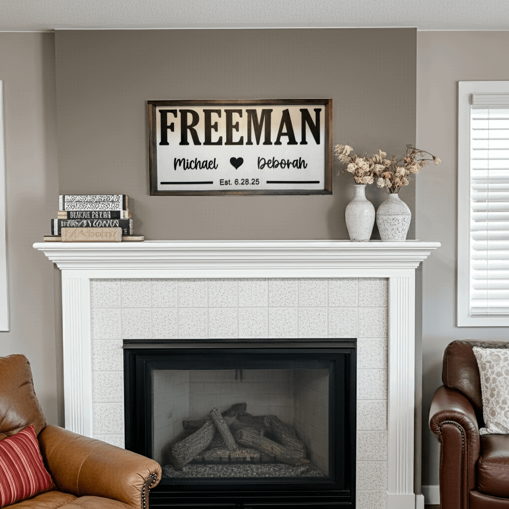 Last Name Sign - Rustic Aura