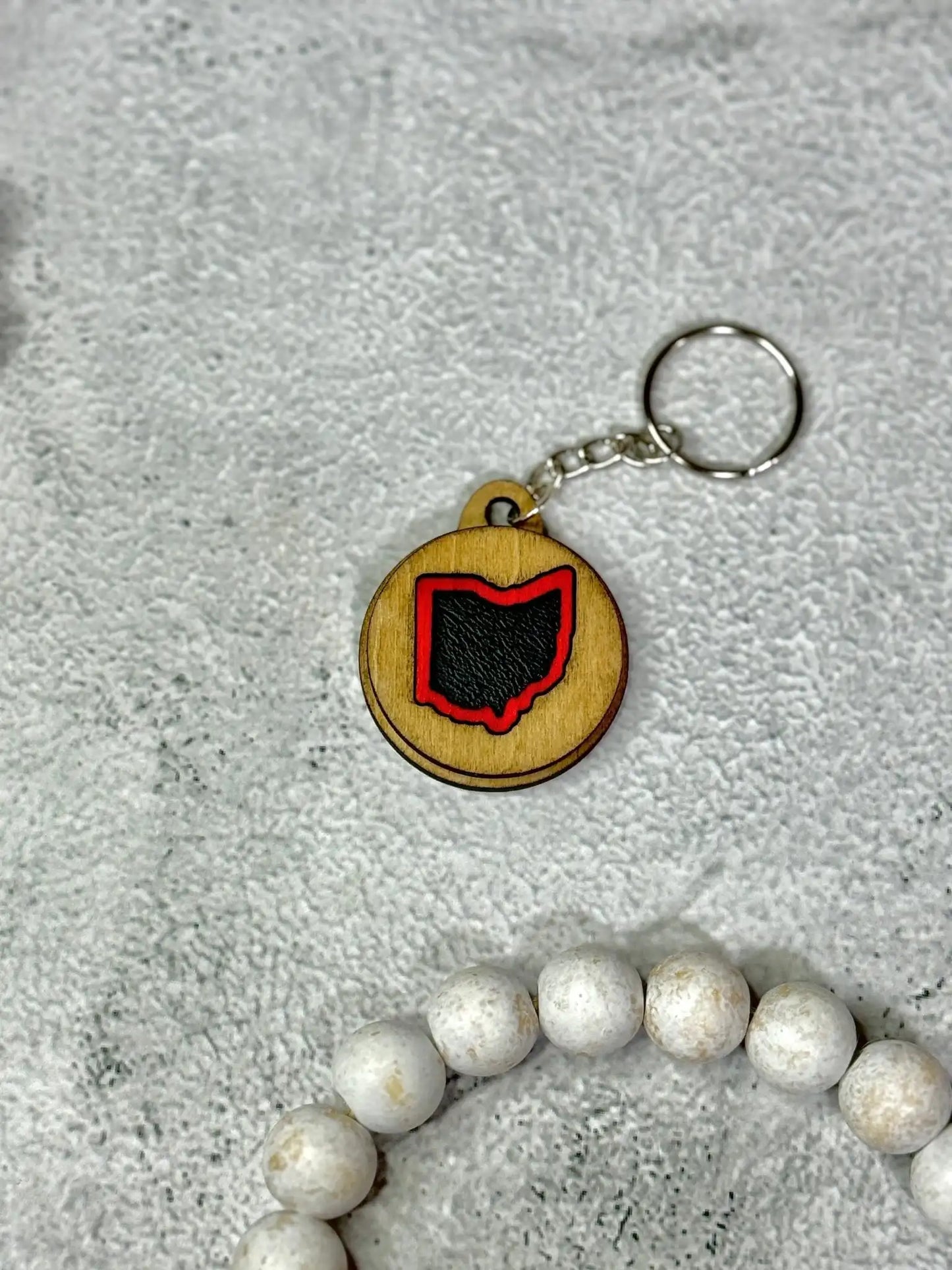 Ohio Keychain - Rustic Aura