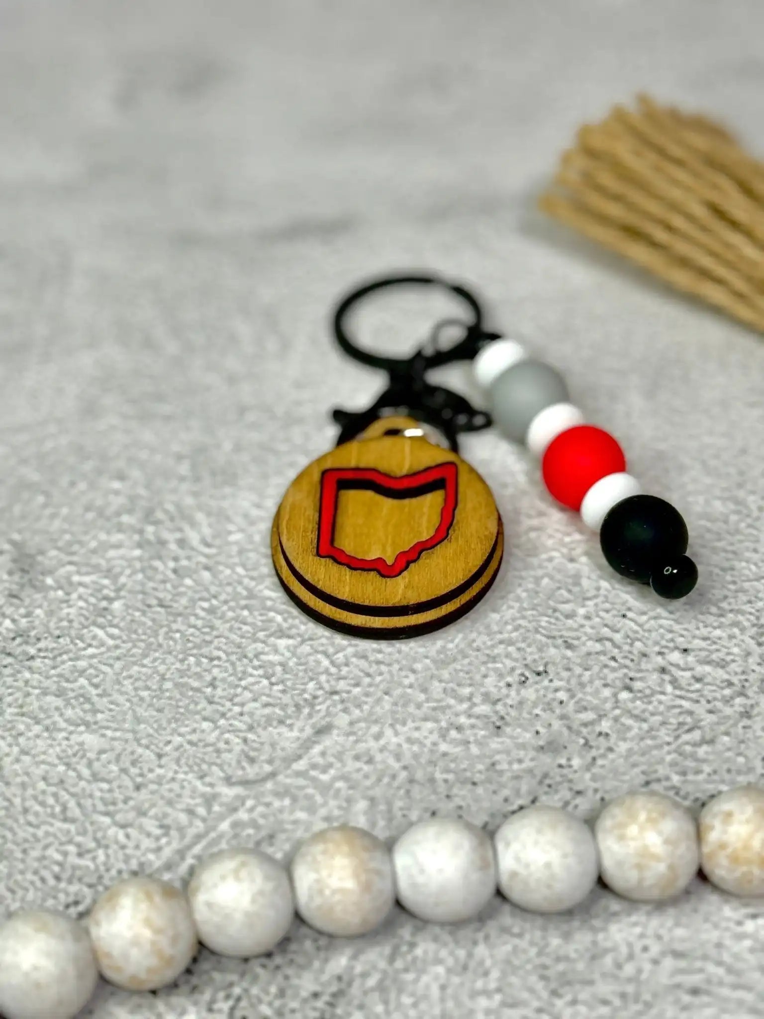 Ohio Keychain - Rustic Aura