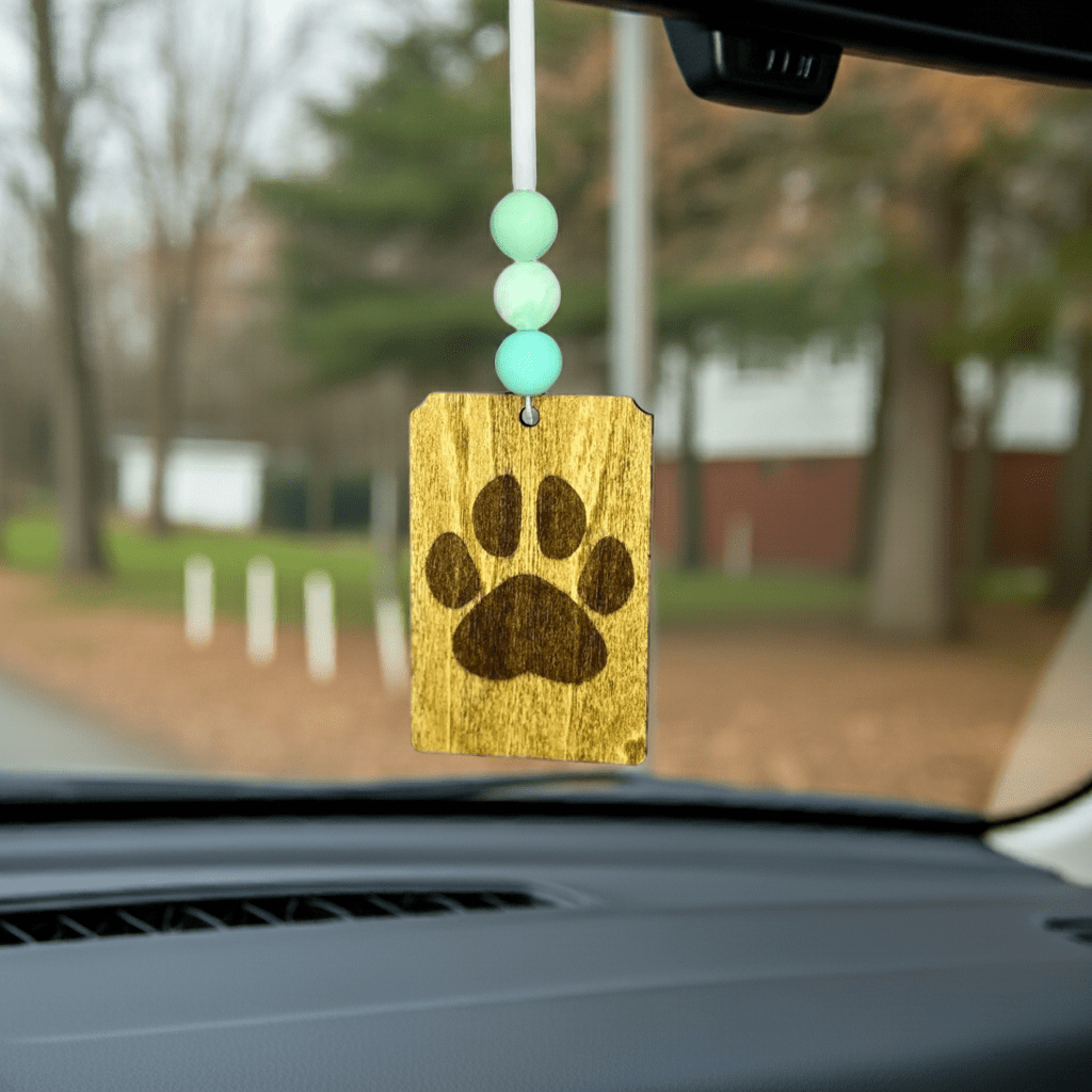 Paw Print Car Freshener - Rustic Aura