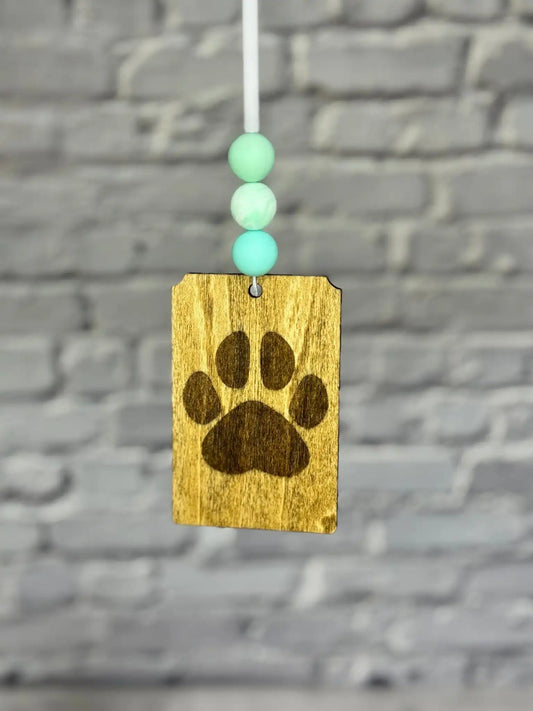 Paw Print Car Freshener - Rustic Aura