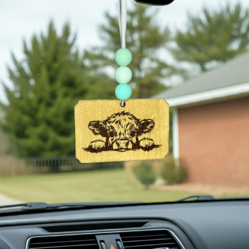 Peeking Cow Car Freshener - Rustic Aura
