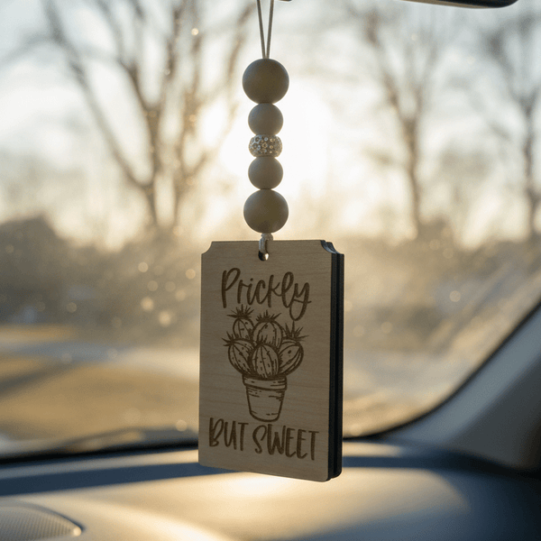 Cactus Car Freshener | Prickly But Sweet - Rustic Aura