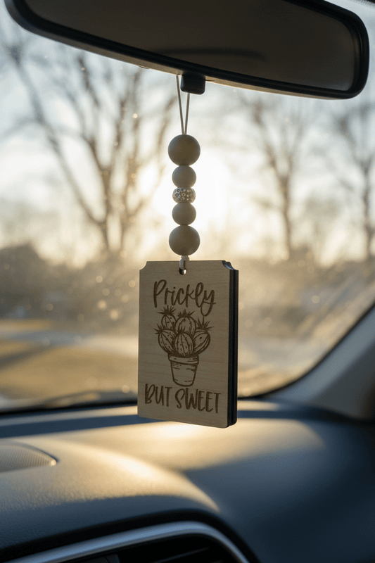 Cactus Car Freshener | Prickly But Sweet - Rustic Aura