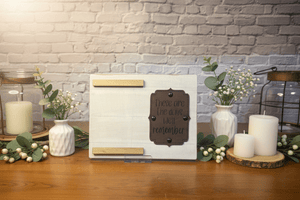 Wood with Leather Accent Photo Frame | These are the days we'll remember - Rustic Aura