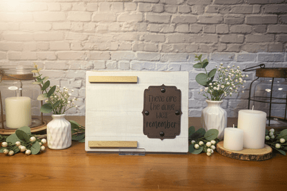 Wood with Leather Accent Photo Frame | These are the days we'll remember - Rustic Aura