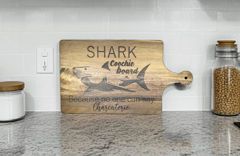 Engraved Charcuterie Acacia Wood Cutting Board - Rustic Aura