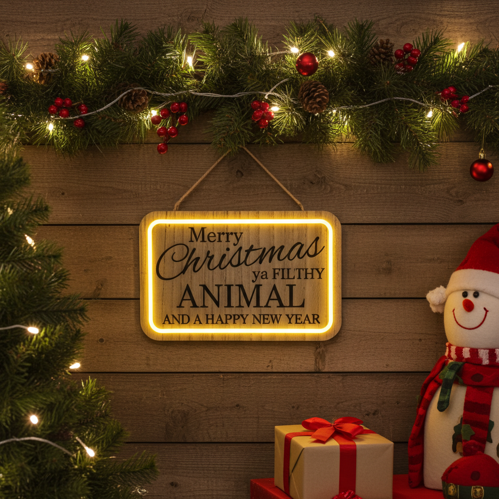 Lighted Merry Christmas Sign