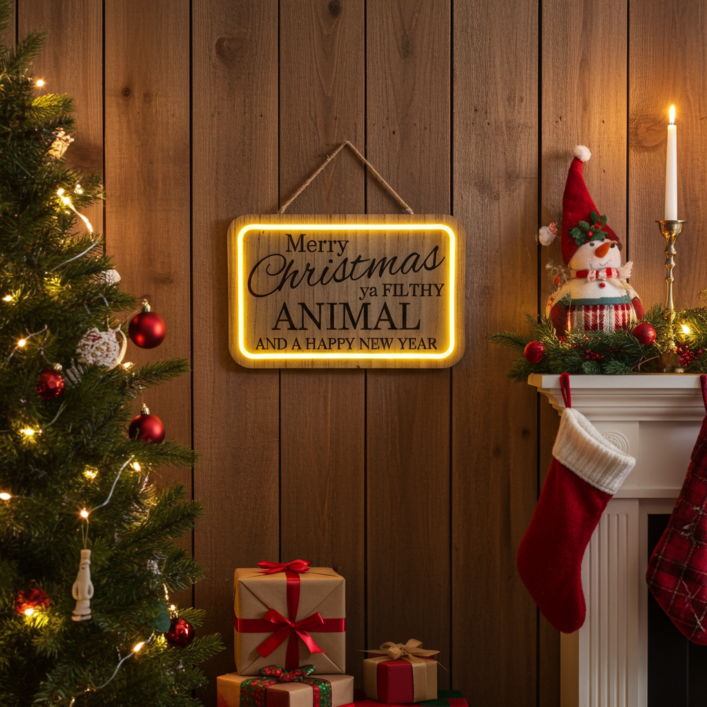 Lighted Merry Christmas Sign