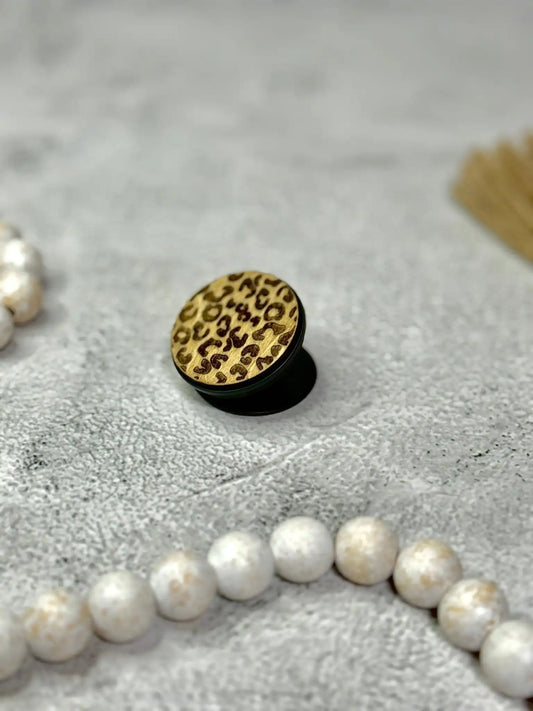 Leopard Print Phone Grip - Rustic Aura